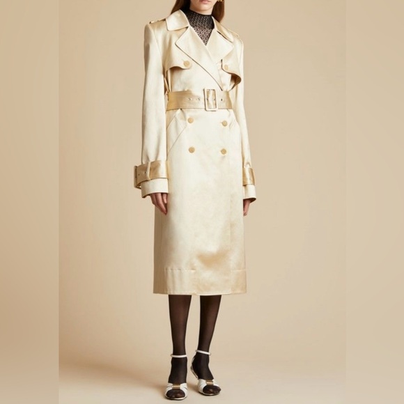 NWOT KHAITE The Jaden Trench in Ecru - Picture 3 of 15